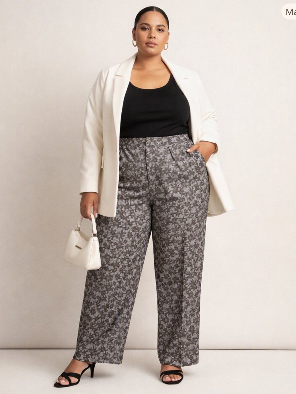 Sigrid Olsen Silk Jacquard Crop Pants Size 22 W - Picture 1 of 7